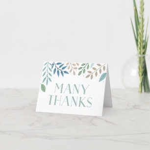 Rustic Greenery Thank You Card