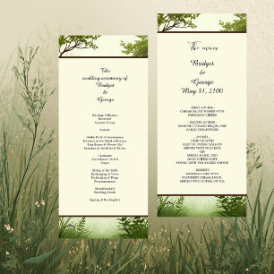 rustic Greenery Tree Frame wedding menu