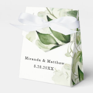 Rustic Greenery Vineyard White Wedding  Favour Box