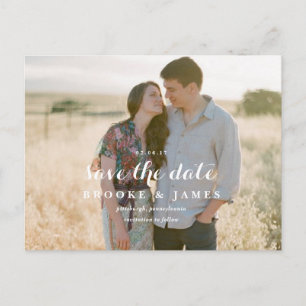 Rustic Greenery Wedding Save the Date Post Card