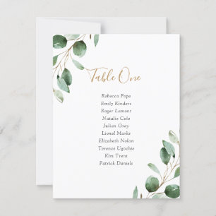 Rustic Greenery Wedding Table Plan Seating Cards