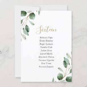 Rustic Greenery Wedding Table Plan Seating Cards