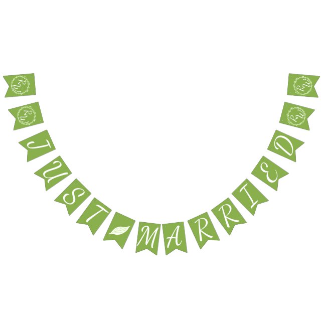 Rustic Greenery | Wedding Vine Just Married Bunting (All)
