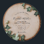 Rustic Greenery & Wood Slice Wedding Celebration Magnet<br><div class="desc">A delicate watercolor illustration featuring a rustic wood slice with visible tree rings,  encircled by lush greenery,  including ferns,  moss,  and small plants. The soft brushstrokes and blended colours create a serene and organic composition,  perfect for nature lovers and woodland-inspired decor.</div>