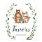 Rustic Greenery Woodland Animals Favours Sign 