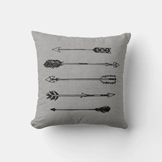 Rustic Grey Arrows Cushion