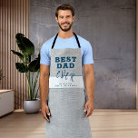 Rustic Grey Best Dad Father`s Day  Apron<br><div class="desc">Rustic Grey Best Dad Father`s Day Apron. The text is trendy typography on beige rustic background. Add your names and make a great gift for Father`s Day,  birthday or Christmas. A wonderful and sweet keepsake for dad,  new dad or grandfather.</div>