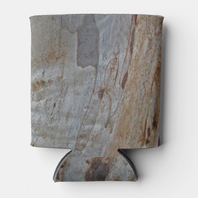 Rustic Grey Brown Tree Bark Photo Outdoor Nature Can Cooler (Front)