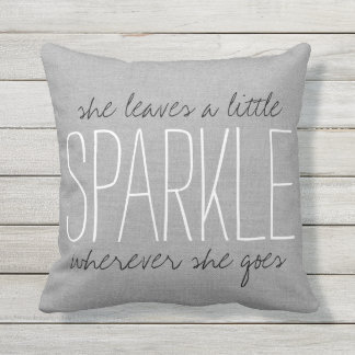 Rustic Grey Sparkle Outdoor Cushion