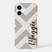 Rustic Grey X Chevron Monogram