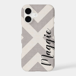 Rustic Grey X Chevron Monogram