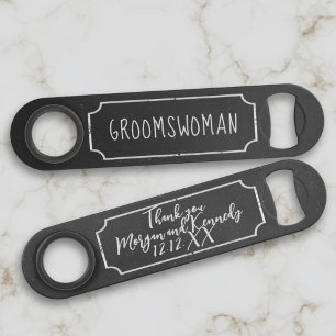 Rustic Groomswoman Thank You Wedding Bottle Opener