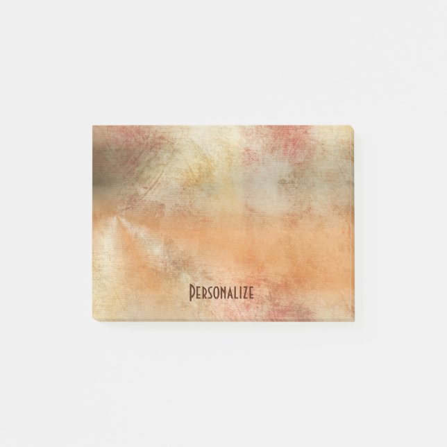 Rustic Grunge Abstract Design in Fall Colours Post-it Notes (Front)