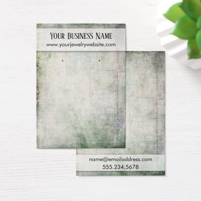 Rustic Grunge Earring Holder Display Cards (Desk)