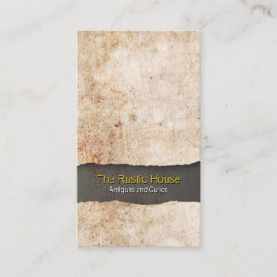 Rustic Grunge Texture Retail Trade Business Card