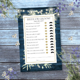 Rustic Guess Who Greenery Bridal Shower Game