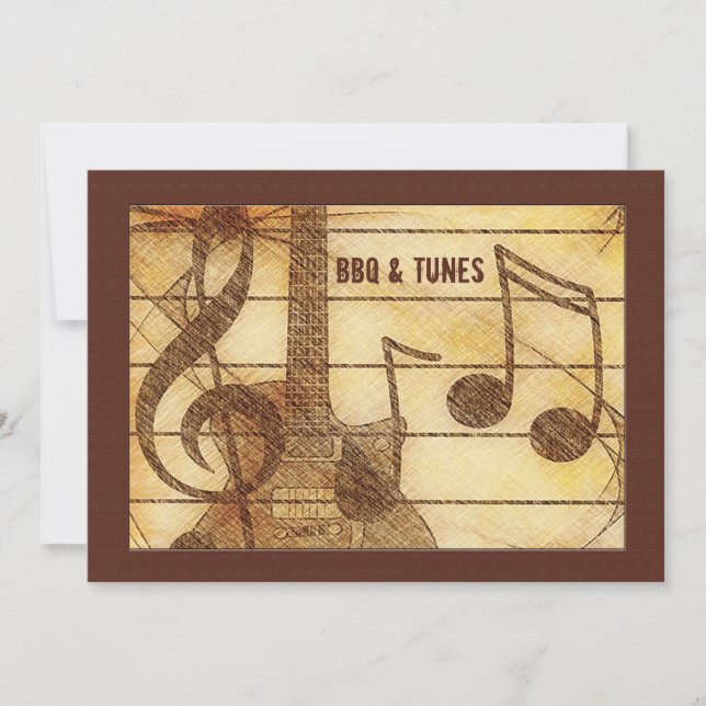 Rustic Guitar Invitation (Front)