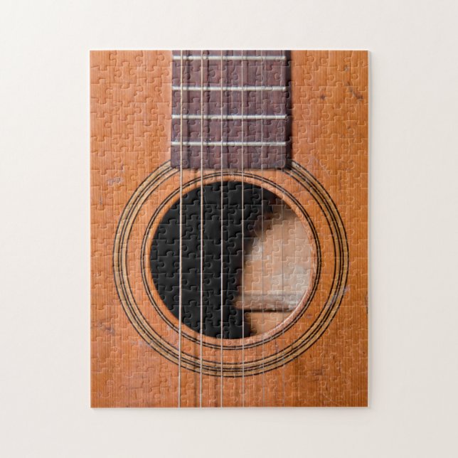 Rustic guitar jigsaw puzzle (Vertical)