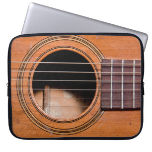 Rustic guitar laptop sleeve