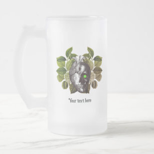 Rustic Halloween Gothic Witchwood Frosted Glass Beer Mug