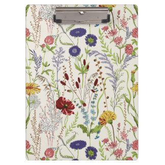 Rustic Hand-Drawn Meadow Wildflower Clipboard