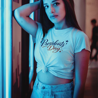 Rustic Hand Drawn Presidents Day Typography Art T-Shirt