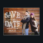 Rustic Hand Lettering Save the Date Postcard<br><div class="desc">Rustic Hand Lettering Save the Date Announcement</div>
