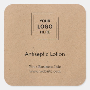 Rustic Hand Sanitizer Safety Business Square Sticker