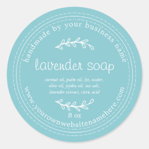 Rustic Handmade Lavender Soap Angel Blue Classic Round Sticker