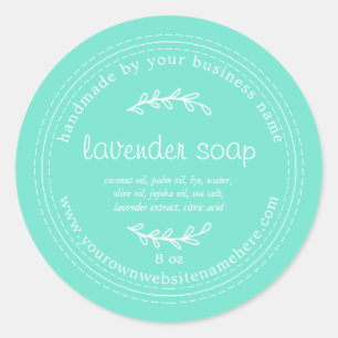 Rustic Handmade Lavender Soap Blue Classic Round Sticker