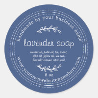 Rustic Handmade Lavender Soap True Blue