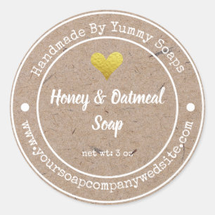 Rustic Handmade Soap Business Label