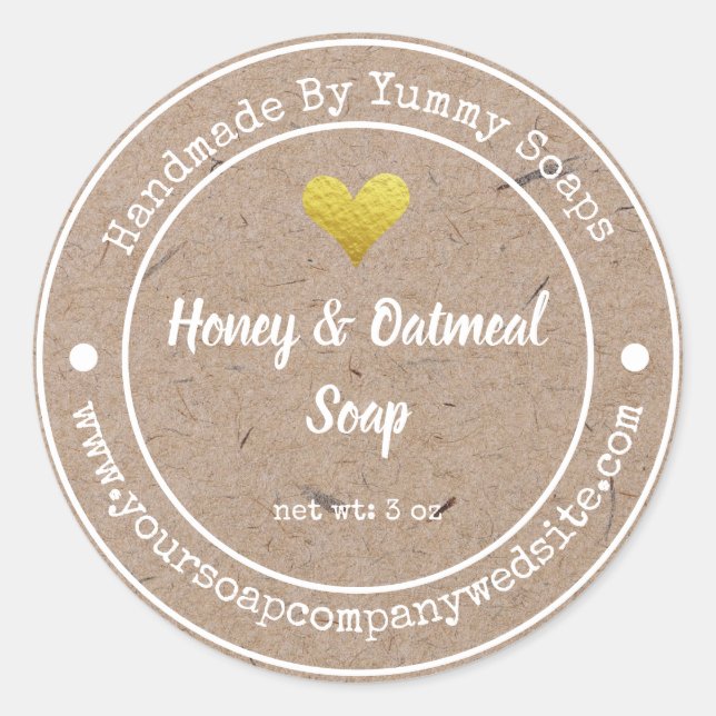 Rustic Handmade Soap Business Label (Front)