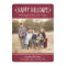 Rustic Happy Holidays Burgundy Photo