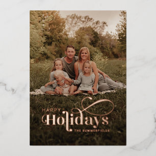 Rustic Happy Holidays Photo