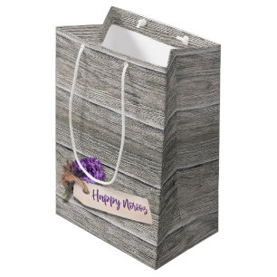 Rustic Happy Norooz Hyacinth - Medium Gift Bag