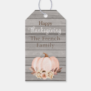 Rustic Happy Thanksgiving Gift Tag