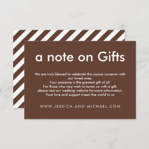 💍 Rustic Harmony note on Gifts Enclosure Card