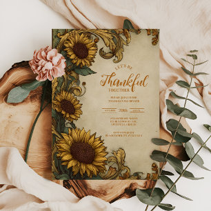 Rustic Harvest Thanksgiving Celebration Invitation