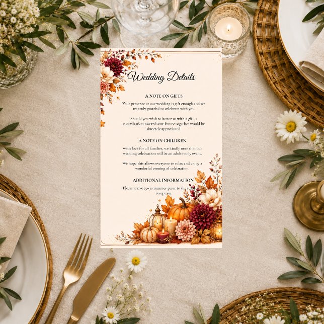 Rustic Harvest Wedding Enclosure Card (Creator Uploaded)