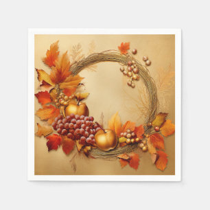 Rustic Harvest: Wreath Harvest Napkin