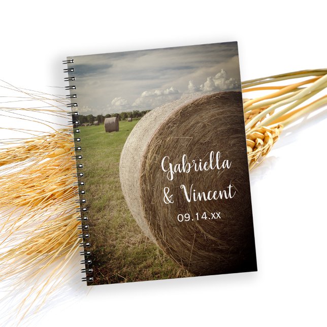 Rustic Hay Bales Ranch Wedding Guest Book (Creator Uploaded)