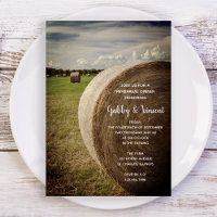 Rustic Hay Bales Ranch Wedding Rehearsal Dinner