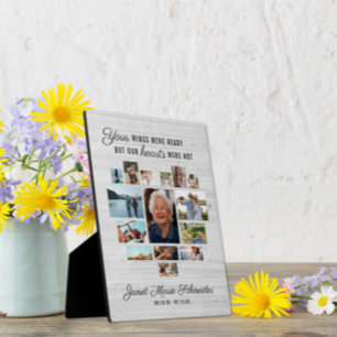 Rustic Heart 15 Photo Collage Memorial Plaque