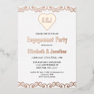 Rustic Heart Monogram Engagement Party