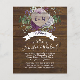 Rustic Heart PHOTO Purple Blue Floral Country Barn