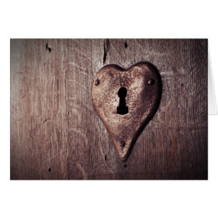 Rustic Heart Shaped Lock In Door Romantic Custom