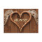Rustic Heart with Wings Wood Wedding RSVP Cards