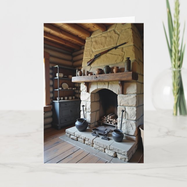 Rustic Hearth Christmas Card (Front)