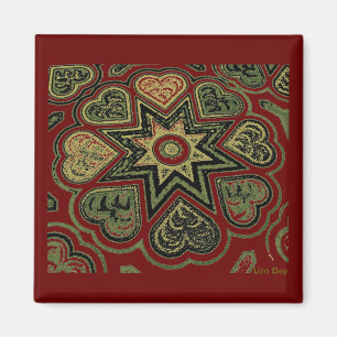 'Rustic Hearts' Magnet